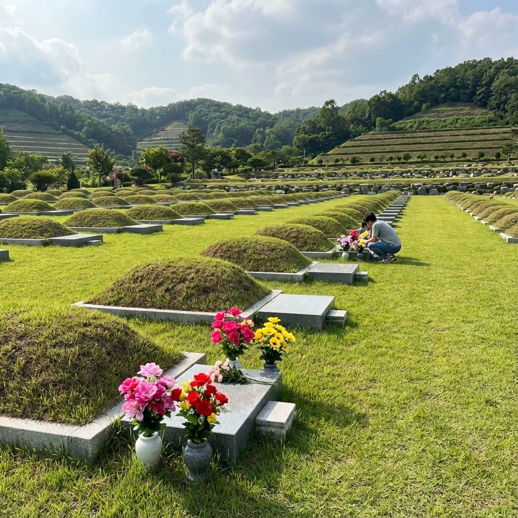 할머님을 평온한 곳에 모셨습니다.